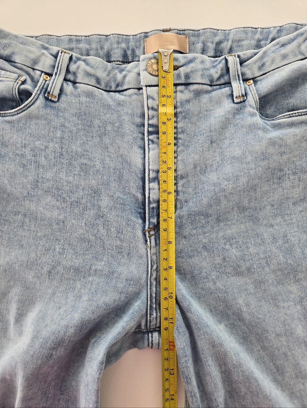 KUT from the Kloth Fab Ab Wide-Leg High Rise Light Wash Blue Jeans Size 12 - Picture 12 of 16